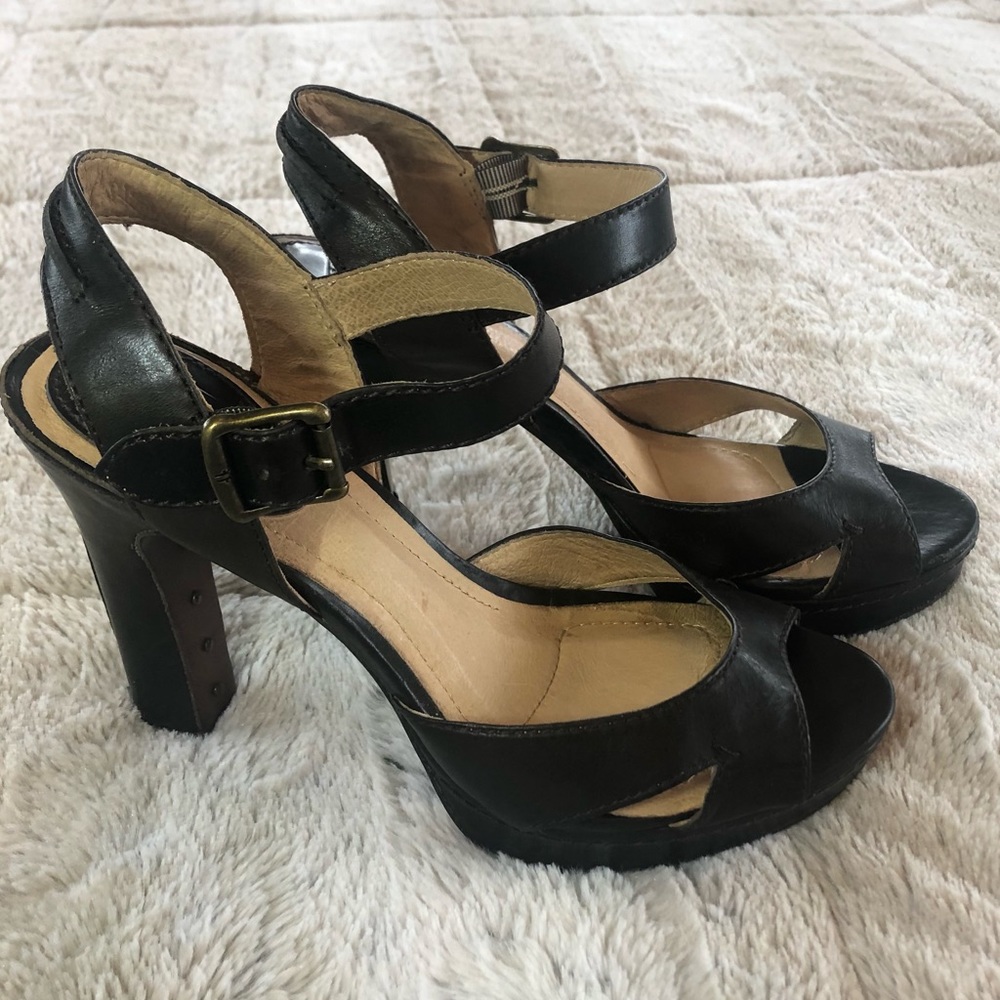 Frye Samantha Seam Platform Heels, Dark Brown, 9 M